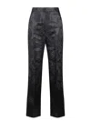 Etro Tailored Trousers In Floral Pattern In Black