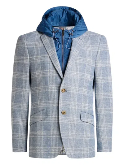 Etro Panelled Blazer In Blue