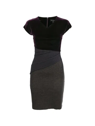 Pre-owned Etro Panelled Mini Dress In Purple