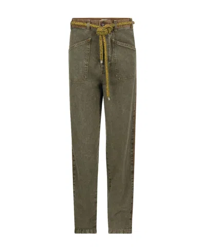 Etro Panelled Straight-leg Jeans
