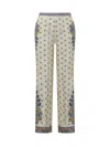 Etro Amebas Print Natural Pants For Women In Neutral