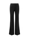 Etro Velvet Flared Hem Trousers Pockets In Black