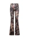 Etro Printed Stretch Viscose Pant In Multicolor