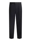 Etro Carrot Leg Wool Pants In Blue