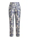 Etro Blue Neutral Pants In Dark Blue
