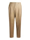 Etro Trousers Wool Pleated Front In Beige