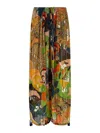 Etro Silk Pants In Multi