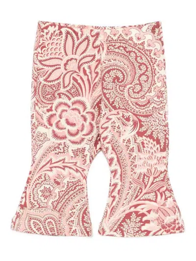 Etro Printed Trousers In Red