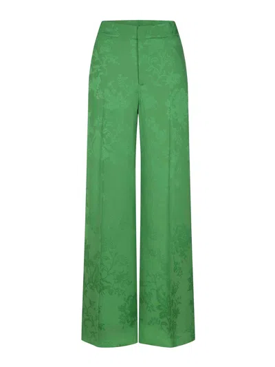 Etro Trousers Made From A Viscose Blend In Green