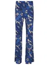 Etro Flared Leg Floral Pattern High Waist Trousers