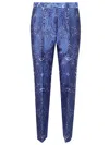 Etro Patterned Trousers With Pockets And Belt Loops