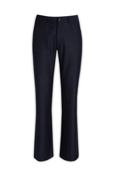 Etro Trousers Wool Pinstripe Motif In 200