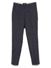 Etro Bristol Patterned Design Trousers In Black