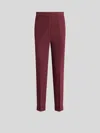 Etro Cady Cigarette Trousers In Red