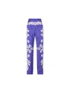 Etro Patterned Trousers With Elastic Waistband And Embellishments In Blue