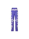Etro Patterned Trousers With Elastic Waistband And Embellishments In Blue