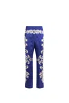 Etro Patterned Trousers With Elastic Waistband And Embellishments In Blue