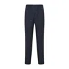 Etro Blue Solid Drawstring Trousers In Blue