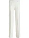 Etro Tailored White Trousers With Flared Hem In Blue