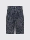 Etro Paisley Jacquard Denim Shorts In Blue