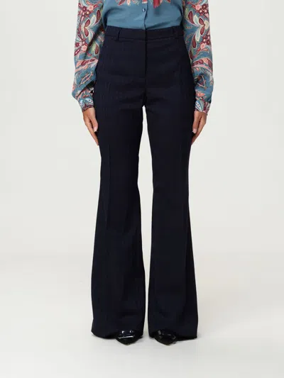 Etro Pants  Woman Color Black In Blue