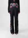 Etro Medallion Engineered Wide-leg Pants In Schwarz