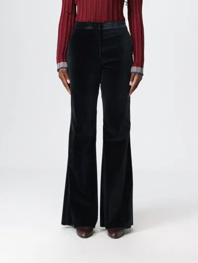 Etro Pants  Woman Color Green In Blue