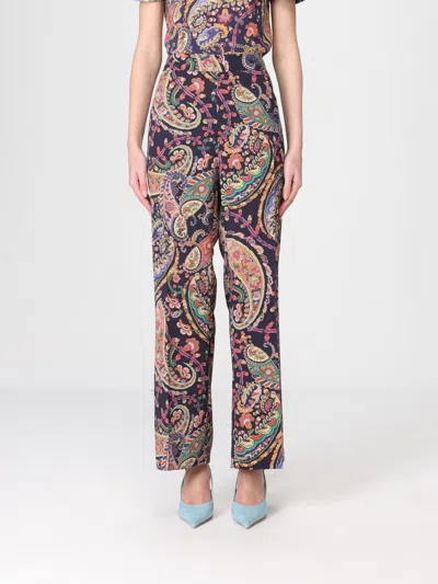 Etro Paisley Straight Pants In Multi