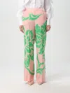 Etro Printed Straight Pants In Pink