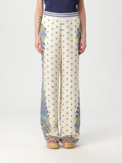 ETRO PANTS ETRO WOMAN COLOR YELLOW CREAM,423687090