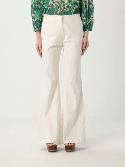 Etro Pants  Woman Color Yellow Cream In White
