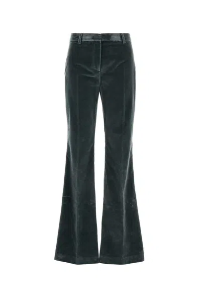 Etro Bootcut Velvet Trousers In Grey