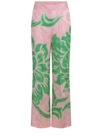 Etro Pants Made Of A Silk Blend. In Pink