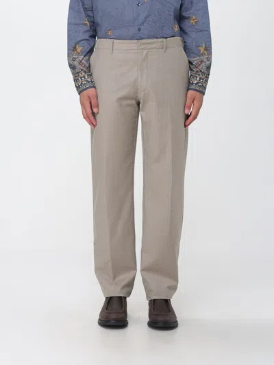 Etro Pants Men Color Black In Gray