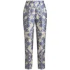 Etro Blue Neutral Pants In Multicolor
