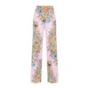 Etro Floral High-rise Silk Wide-leg Pants In Multicolor