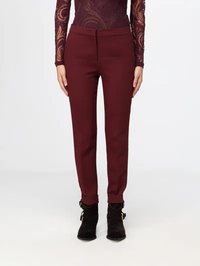 Etro Pants Woman Color Burgundy