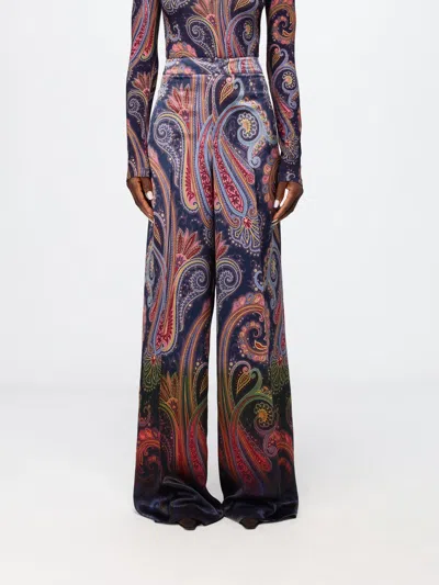 Etro Pants Woman Color Multicolor