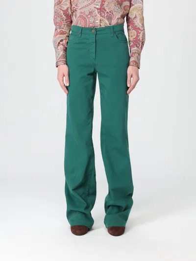 Etro Pants Woman  In Green