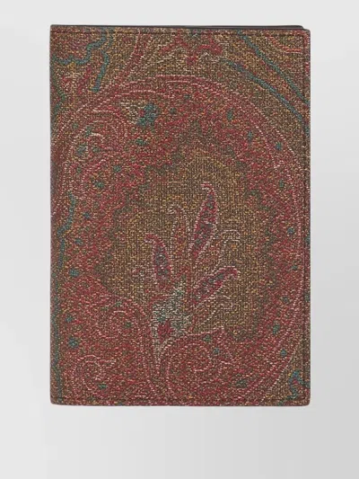 Etro Passport Holder Arnica Paisley Pattern