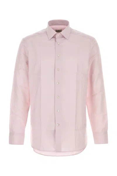 ETRO ETRO PASTEL PINK JACQUARD SHIRT