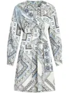 Etro Cotton Dress In Clear Blue