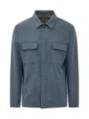 Etro Patch-pocket Shirt Jacket In Blue