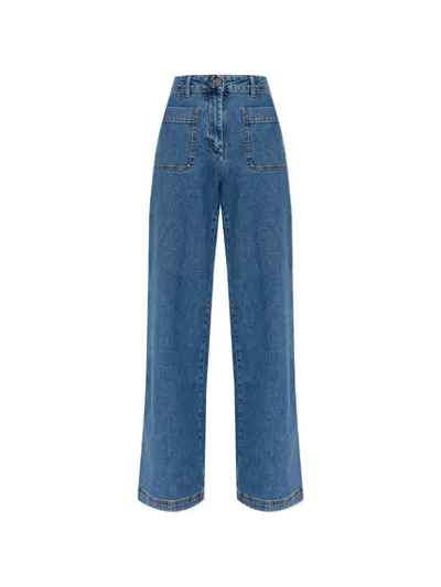 Etro Patch-pockets Jeans In Blue