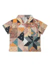Etro Patchwork-design Cotton Shirt In 粉色