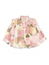 Etro Patchwork-print Blouse In Yellow