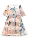 Etro Patchwork-print Dress In Neutrals