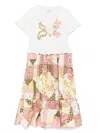Etro Patchwork-print Dress In White