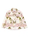 Etro Patchwork-print Jacket In Pink