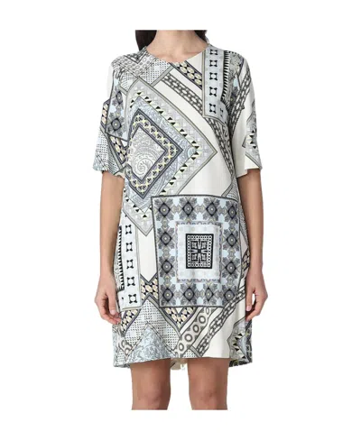 ETRO ETRO SHORT-SLEEVED PATCHWORK PRINTED SHIFT DRESS